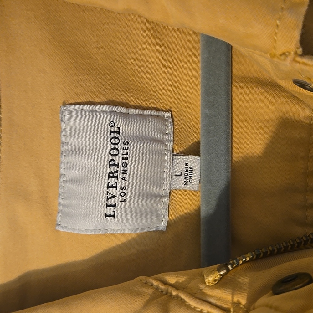 Liverpool Mustard Utility Jacket Sz Large NWOT - Picture 4 of 10